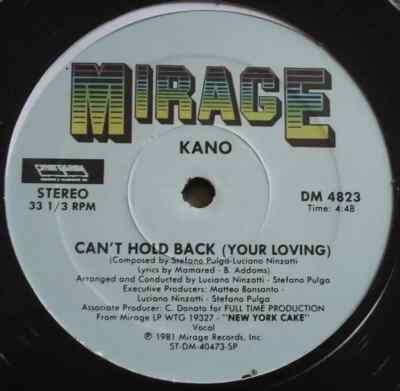 Kano Cant Hold Back (Your Loving) / Shes A Star Vinyl Single 12inch Mirage