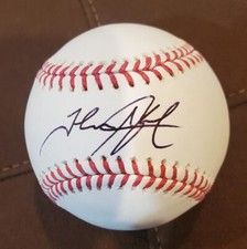 JOHN AXFORD-BREWERS-BLUE JAYS-SIGNED OFFICIAL RAWLINGS MINOR LEAGUE BASEBALL