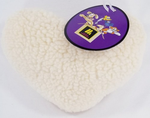 MultiPet 2-Squeaker Fleece Dog Toy Toys Man Ball in Bone Heart in B52 Puppy - Picture 6 of 8