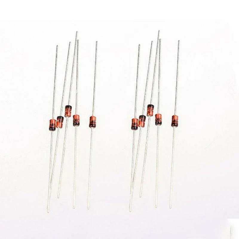 100 шт. 1N4148 переключающий сигнальный диод ST DO-35 100 В 200 мА заменяет 1N914 США - Изображение 3 из 4