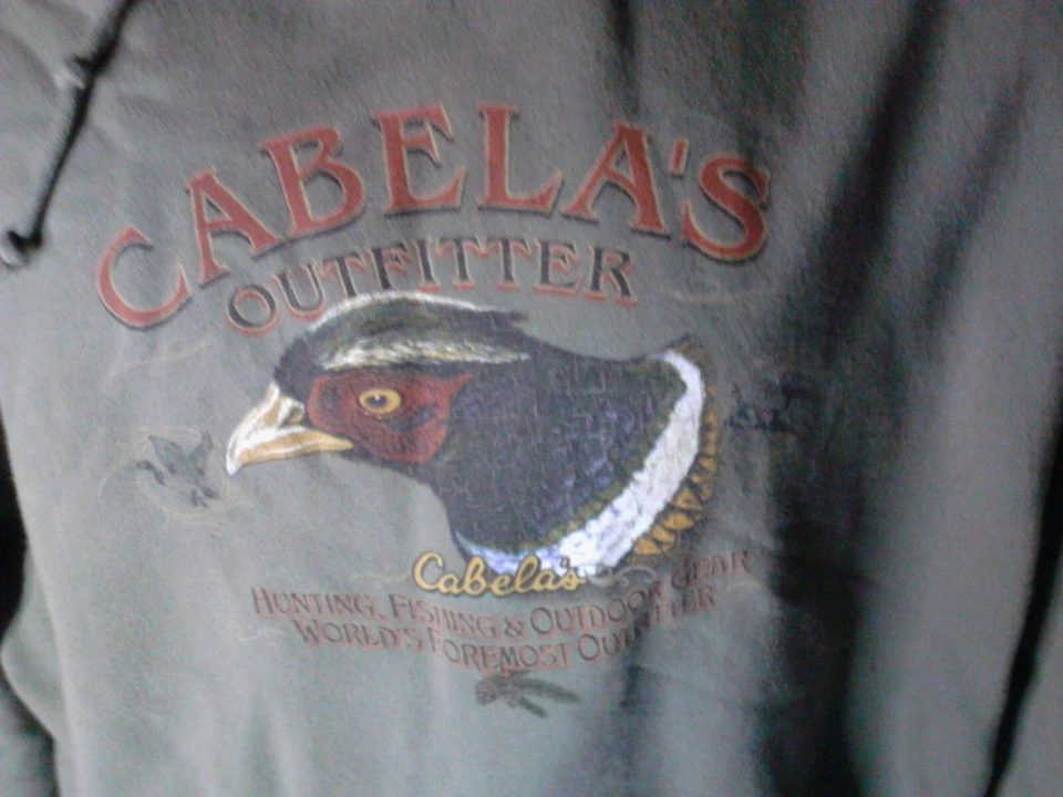 Further Out Cabela's Outfitter pullover hoodie Pheasant green size L-XL no size - Imagem 2 de 4