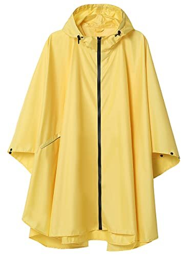 Poncho imperméable adulte avec capuche veste pluie zippée randonnée