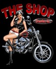 T shirt Pinup Harley Dyna Biker Girl 1/2 Off Save $11 Free Ship
