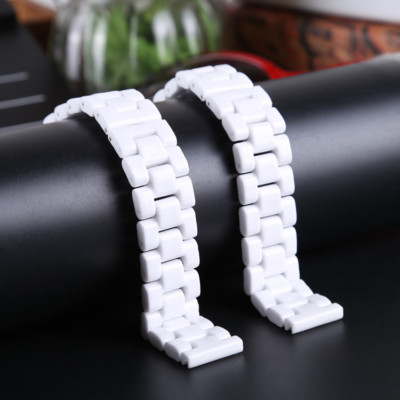 14 16 18mm Graceful White Ceramic Links Bracelet Watch Band Replacement  Strap | eBay