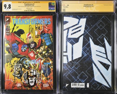 Transformers #1 CGC 9.8 SIGNED with Sketch by Ryan Ottley Daniel Warren Johnson