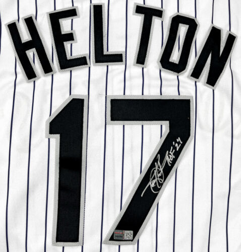 Todd Helton Autographed Colorado Rockies White Replica Jersey HOF 24 TRISTAR - Picture 2 of 4