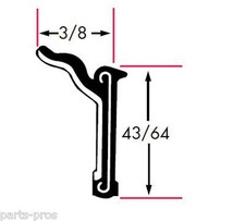 Universal Weatherstrip 3-pc Beltline Window Sweep Molding 38 X 4364 X 32