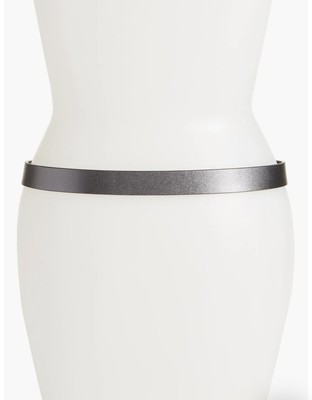 New! REBECCA MINKOFF Suzy Leather Belt - Gunmetal. Size M | eBay display picture 3