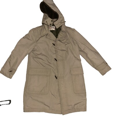 1960 s McGregor Coat Parka Hooded Wool Lined Plaid Jacket Sz 40/ L Union Made