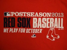 MLB Boston Red Sox Major League Baseball Fan Postseason 2013 Majestic T Shirt L