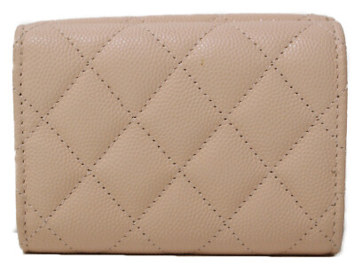 Chanel 19 Small Flap Wallet Ap3711 Tri-Fold Pink Caviar Skin 