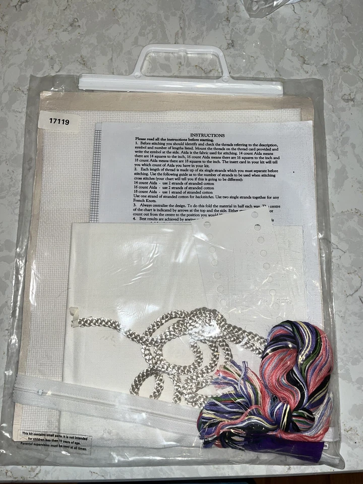 NEW VTG DISNEY CATALOG "MICKEY MINNIE WEDDING PILLOW" CROSS STITCH PATTERN KIT - Image 2 of 2