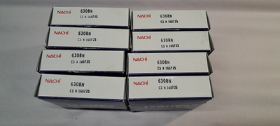 #ad 8 each 6308N Ball Bearing with Snap Ring Groove Open Style 308N 40x90x23mm Nachi $150.00