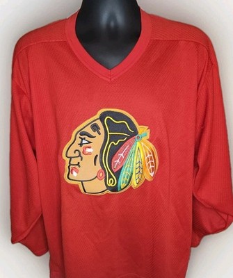 Official Maska Brand Men's Red Chicago Blackhawks Air Knit Jersey Size Large
