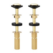 Universal Toilet Tank Bolt Kit, Heavy Duty Stainless Steel and Brass Plated T...