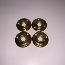 Set Of 4 - Antique Brass Rosette Escutcheon For Door Knob