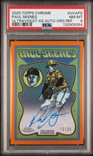 2025 TOPPS CHROME ULTRA VIOLET ALL STARS AUTOS #UVAPS PAUL SKENES 13/25 PSA 8
