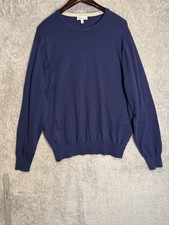 Peter Millar Sweater Mens XL Navy Merino Wool Silk Blend V Neck Pullover Knit