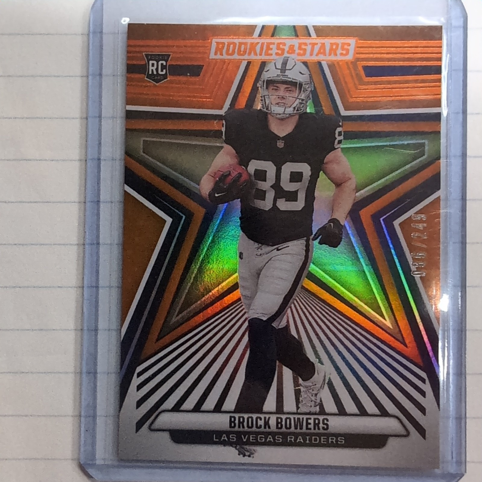 Brock Bowers Orange Parallel 86/249 (RC) 2024 Panini Rookies & Stars Football