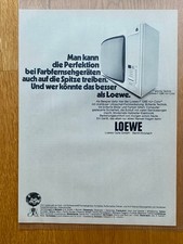 Loewe Opta Fernseher Berlin / Kronach 1973 Vintage Ad Werbung Reklame