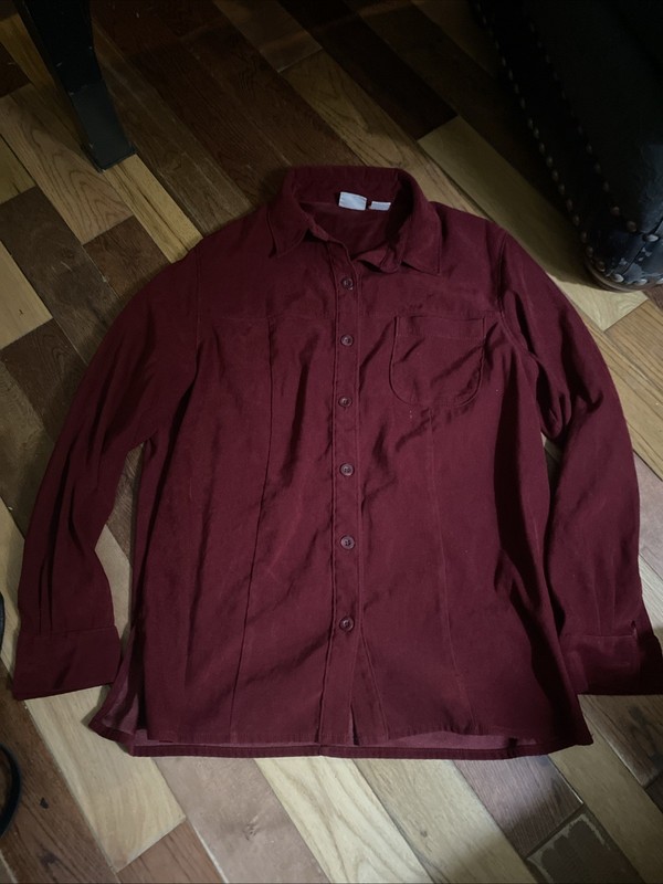 Women’s studio C velvet button up shirt size 12
