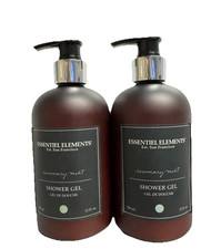 2 PACK Essentiel Elements Treatment Shower Gel Body Wash ROSEMARY MINT 12oz Pump