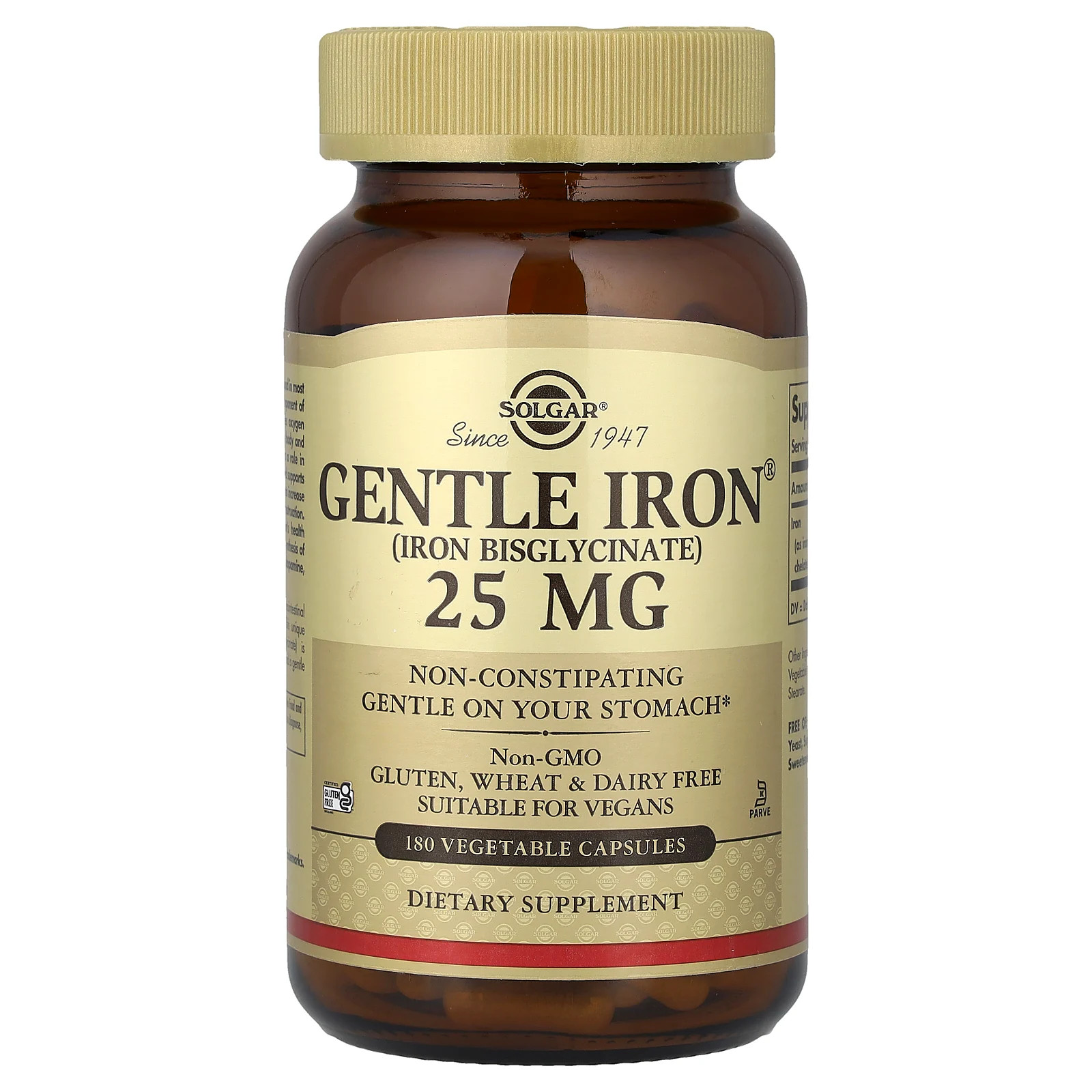 Gentle Iron®, 25 mg, 180 Vegetable Capsules