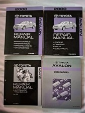 4) Toyota 2000 Avalon Repair Manuals 1 & 2 + Transaxle A541E + Electrical Wiring