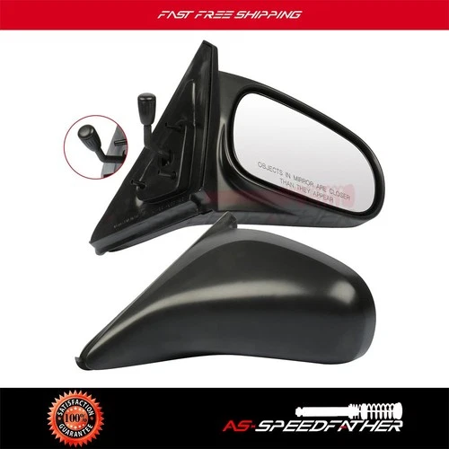 For 1996-2000 HONDA CIVIC Driver&Passenger Side View Mirrors Black Manual