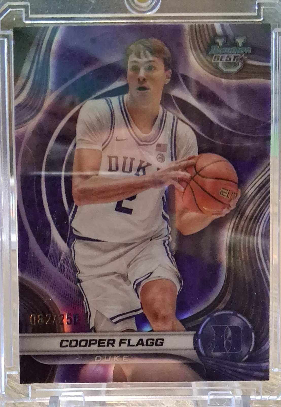 2024-25 Bowman University Best - Cooper Flagg #16 Purple Refractor /250 (RC)