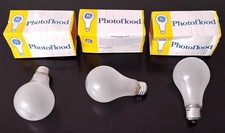 3 GE 300 WATT BAH PHOTOFLOOD LIGHT NOS 115 VOLT ART PROJECTOR REPLACEMENT BULB