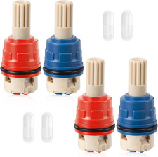 4 Pack Hot Cold Bathroom 2-Handle Faucet Cartridge Replacement Compatible with