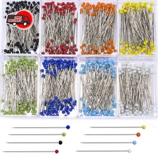 Sewing Pins 800 Pcs Straight Quilting Pins 1.6 In Glass Ball Head Pins For Fabri