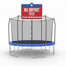 Skywalker 12' Round Trampoline No-Gap Enclosure System Rust-Resistant 1000lb