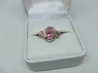 10k white gold pink tourmaline ring size 6