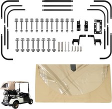 Split Golf Cart Rear Rain Cover Kit Suitable for Most 2-Seater Club