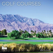 Golf Courses 2026 Wall Calendar | 12" x 24" Open | Travel Photography Thick &...