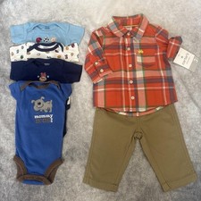 Baby Boy Clothing Lot Bundle Size 0 3 Months NWT Carter s Shirt Pants Bodysuits