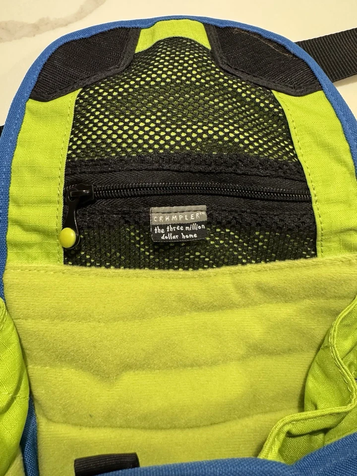 Bolso para cámara Crumpler azul acolchado riñonera bandolera correa ajustable Foto 2 de 4