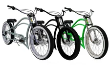 Micargi Boston 26'' Stretch Beach Cruiser Bike For Men 7 Speed Bike Disc Brake