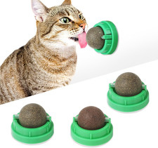 3PCS Catnip Balls for Cats Wall Catnip Toys Edible Cat Toys for Cat Lick Safe He