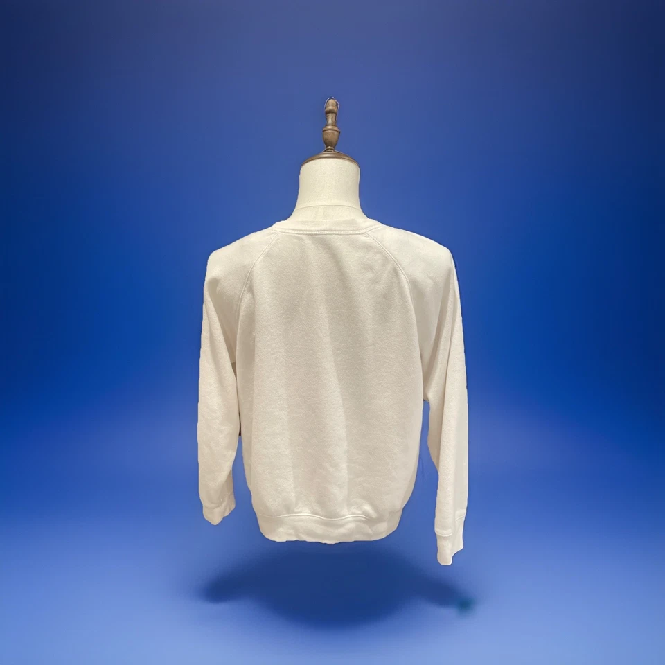 Sudadera para mujer Old azul marino blanco roto con estampado de flores talla XL Foto 3 de 4