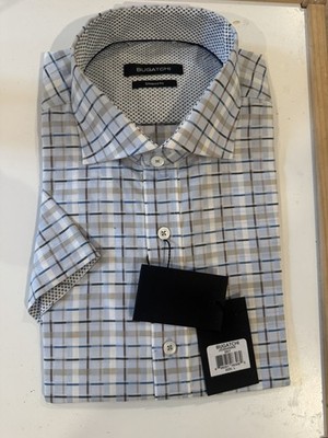 Bugatchi men s short sleeve shirt, large 