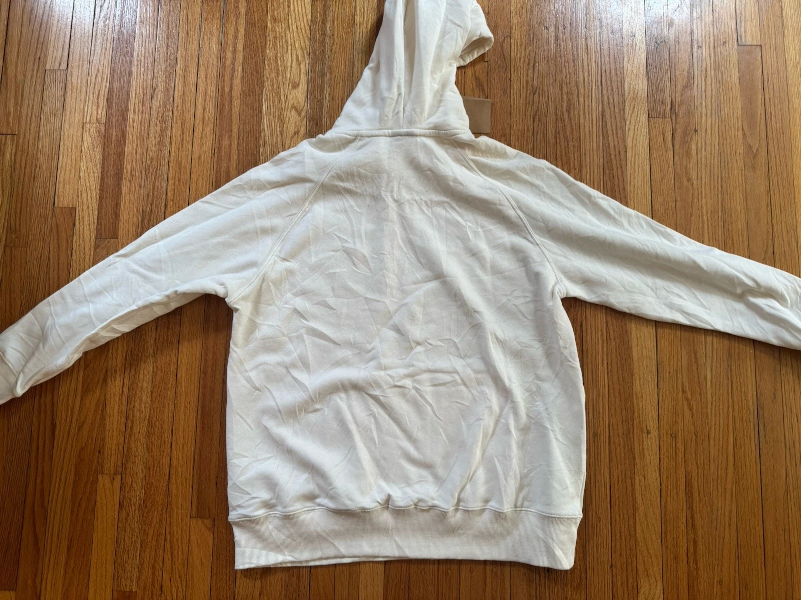 OFF WHITE Felpa con cappuccio The North Face donna mezza cupola PO crema XL NUOVA CON ETICHETTE $55