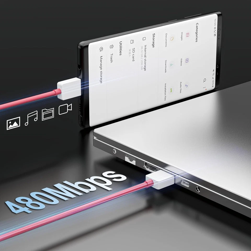 Caricatore USB 100W per Oneplus SUPERVOOC Charge, Cavo USB C Da 2 M Da 8A Adatto - Immagine 4 di 4