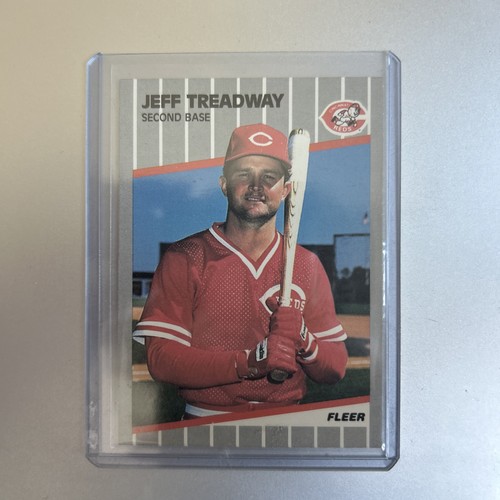1989 Fleer - Jeff Treadway #173 No Target Above Head - Picture 1 of 2