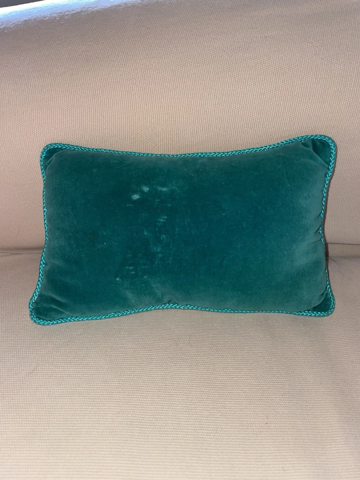 Vintage Embroidered Pillow Your Dog Loves You Needlepoint 9.5" x 6.5" x 3 - Image 3 of 4