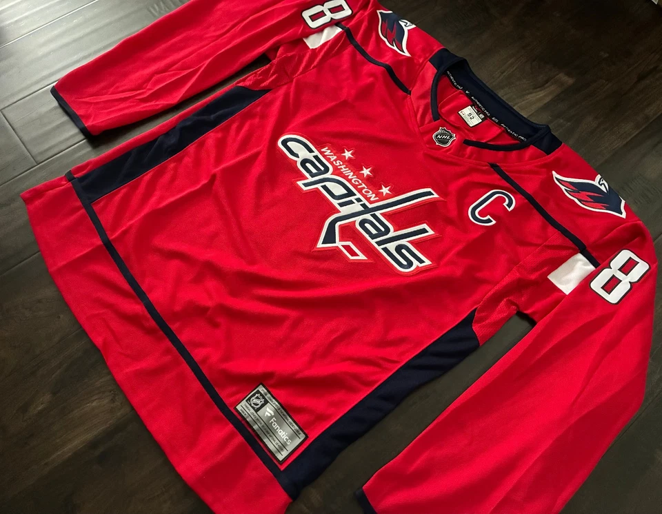 ⭐NEW Washington CAPITALS Alexander Ovechkin Jersey RED Captain C Fanatics NHL #8 - Image 3 of 4