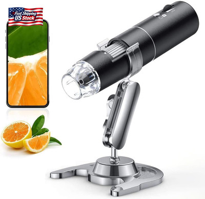 Wireless Digital Microscope, Skybasic 50X-1000X Magnification Wifi Portable Hand