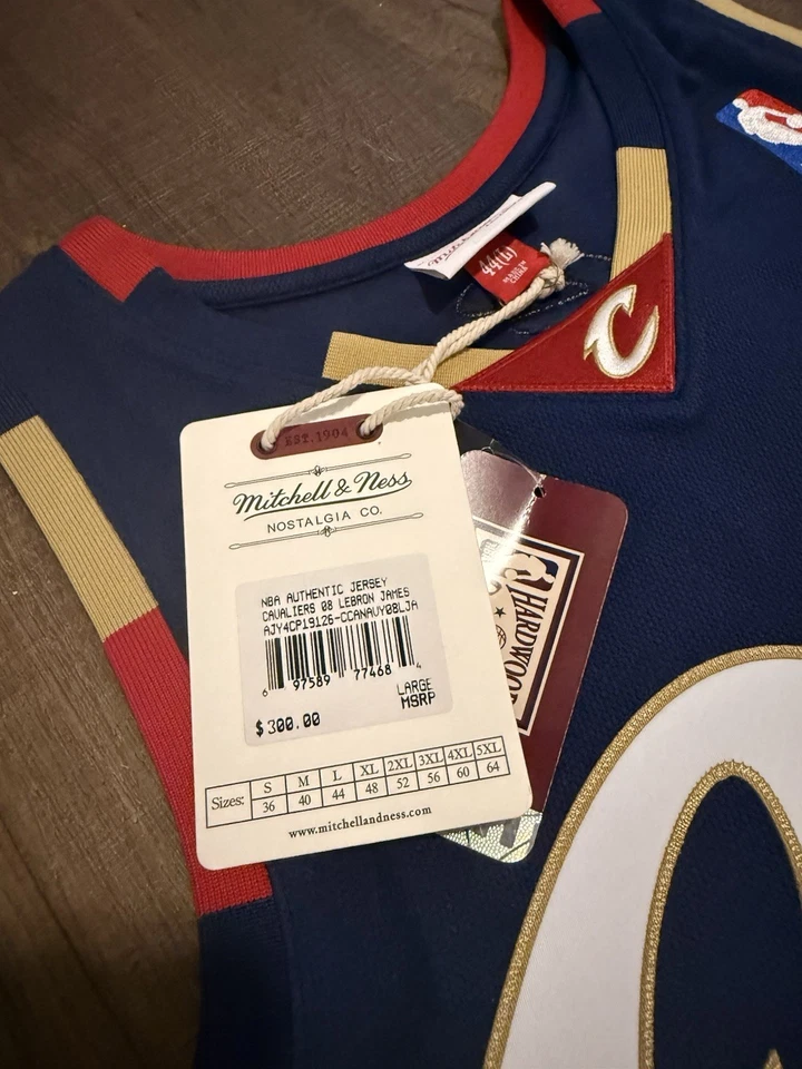 勒布朗詹姆斯骑士队 2009 M&N 正品球衣 44/L — 第 4/4 张图片
